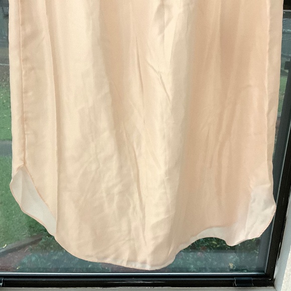 Vintage Peach Barbizon Cottage Core Satin Gown with Lace Trim Sz Small Petite - Picture 13 of 16